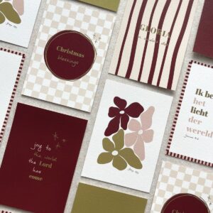 Kerstkaarten met goudfolie