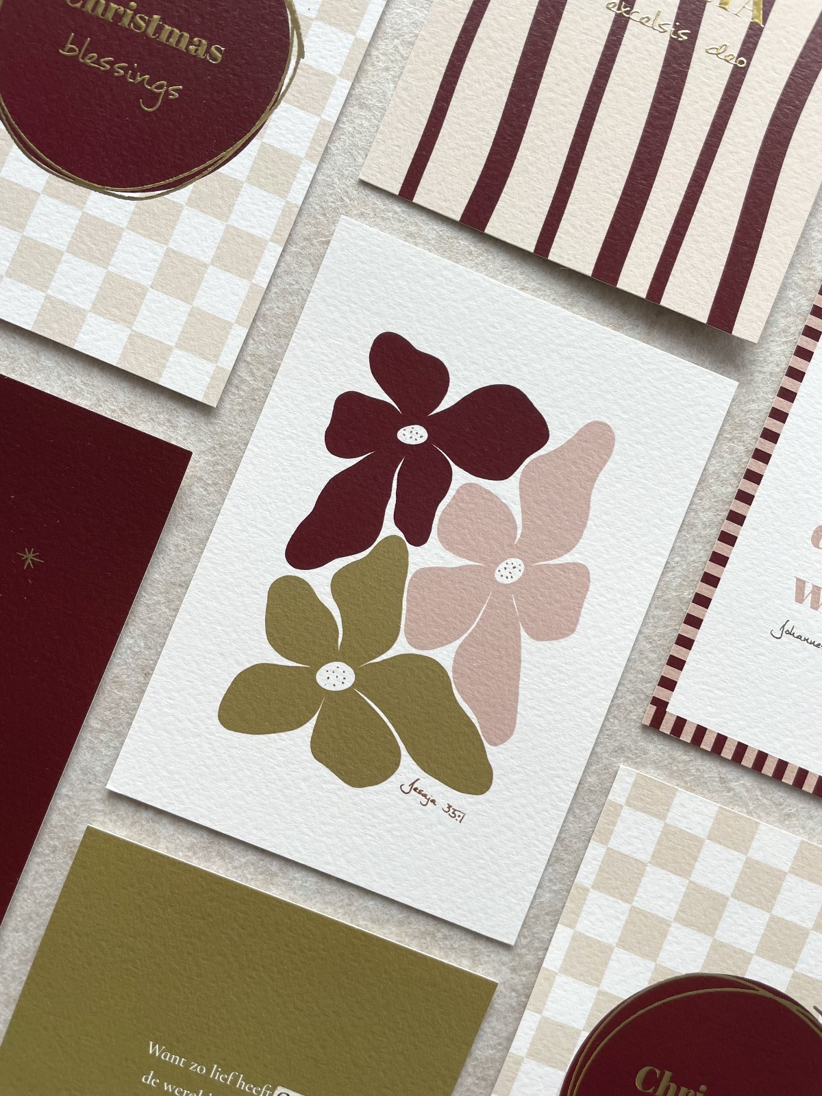 Kerstkaarten met goudfolie - Afbeelding 3